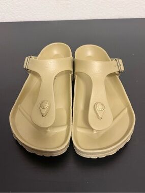 Birkenstock Beige Thong Slide Sandals